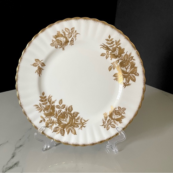 Golden Rose Salad or Dessert Plate by Royal Albert - Picture 1 of 6
